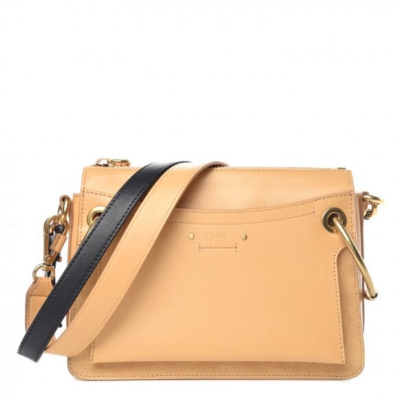 Chloe  Calfskin Suede Small Roy Bag Bleached Brown - Picture 1 of 13